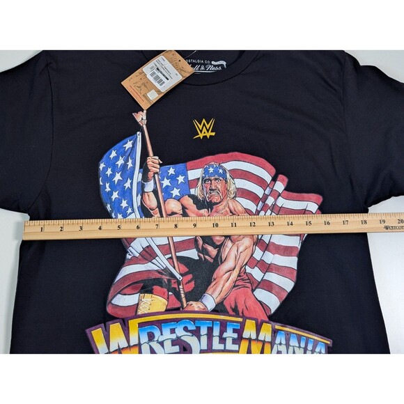 Hulk Hogan Mitchell & Ness WWE T-shirt Mens Sz Medium Patriotic Wrestlemania - Picture 6 of 6